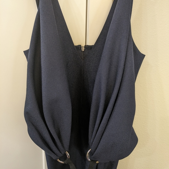Kempner Navy Wrap Dress. Size 2 - Picture 3 of 6